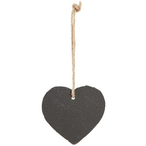 Produkt Tablica łupkowa małe serce do zawieszenia czarna 7,5cm 6szt