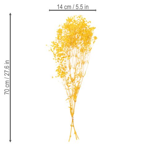 Produkt Bukiet z suszonych kwiatów z gipsówką. Dekoracyjne gałązki kwitnące, idealne do sezonowej dekoracji stołu. 70 cm