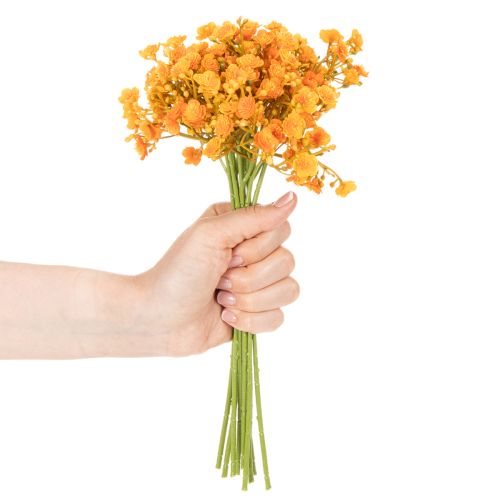 Sztuczna gałązka gipsówki pomarańczowej do kompozycji kwiatowych 30cm 10szt | Floristik24.pl