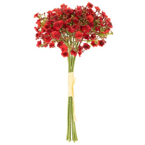 Sztuczna gipsówka, czerwona, bukiet jako dekoracja kwiatowa, 30cm, 10 szt. | Floristik24.pl
