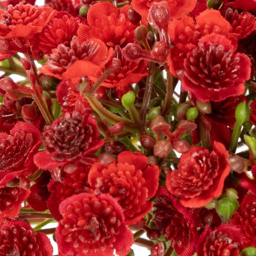Sztuczna gipsówka, czerwona, bukiet jako dekoracja kwiatowa, 30cm, 10 szt. | Floristik24.pl