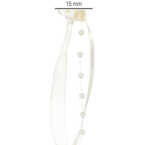 Produkt Wstążka Valentino kremowa 15mm 5m