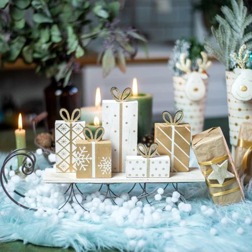 Floristik24 Sanie z prezentami, nadejście, dekoracja na Boże Narodzenie dł.37,5cm wys.23cm