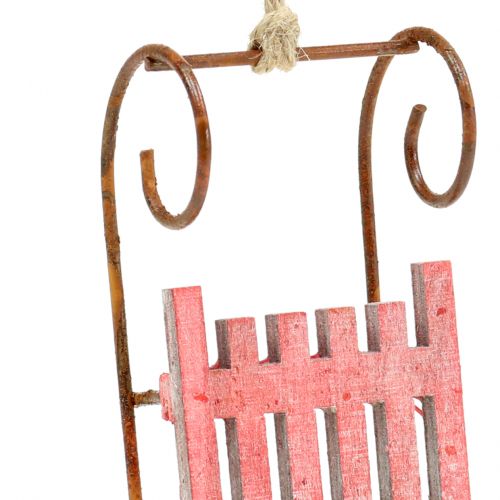 Produkt Sanki czerwone, rdzawe do zawieszenia 11cm 6szt