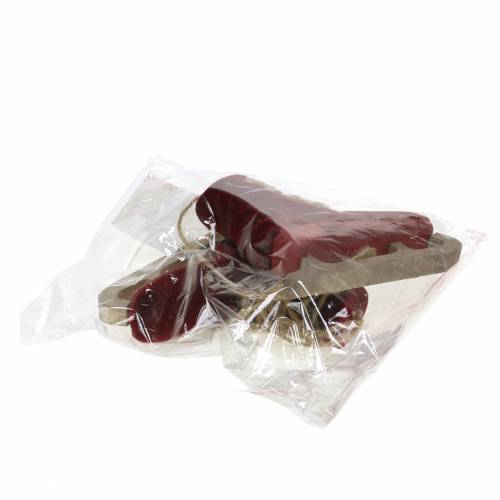 Produkt Dekoracja choinkowa para łyżew czerwonych 10cm x 9cm