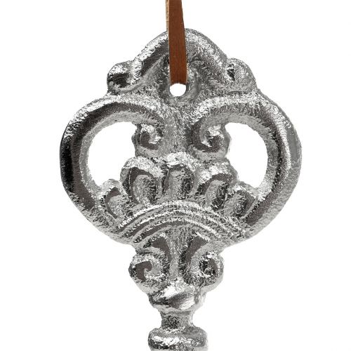 Floristik24 Klucz srebrny do zawieszenia 15,5cm 2szt.