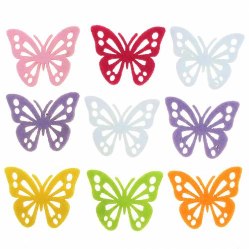 Filcowy Motyl Stół Dekoracja Asortyment 3,5×4,5cm 54 sztuki Różne kolory Filcowy Motyl Stół Dekoracja Asortyment 3,5×4,5cm 54 sztuki Różne kolory