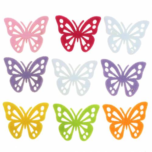 Produkt Filcowy Motyl Stół Dekoracja Asortyment 3,5×4,5cm 54 sztuki Różne kolory