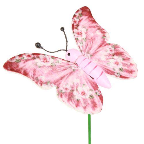 Produkt Korek dekoracyjny motylek do drewna różowy różowy 8x5,5cm 18 szt