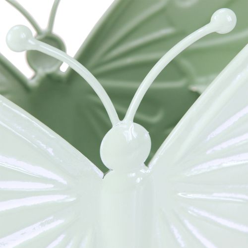 Produkt Doniczka metalowa motyl zielona 22,5/30 cm zestaw 2 szt.