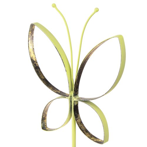 Produkt Ozdoba metalowa motyl wiosenno-zielona złota wys. 35cm 2 szt