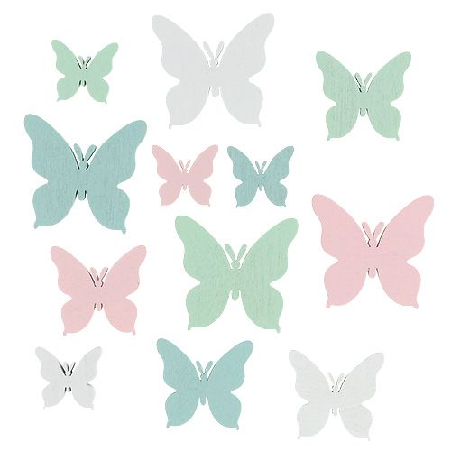 Floristik24 Motyl 3cm - 5,5cm Pastel Mix 36szt.