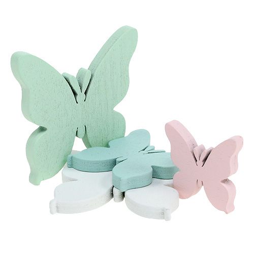 Floristik24 Motyl 3cm - 5,5cm Pastel Mix 36szt.