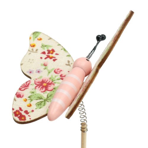 Floristik24 Motyl na patyczku drewnianym 5,5cm - 7cm 18 szt