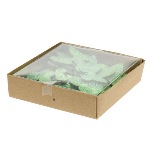 Produkt Dekoracja rozproszona motyl zielony brokat 5/4/3cm 24 szt