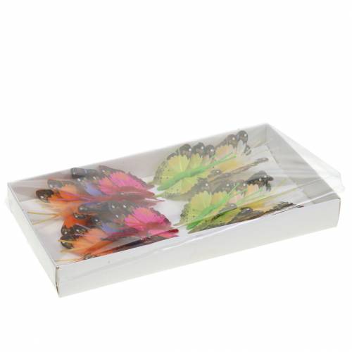 Dekoracyjny motyl z drutem posortowany 5cm 24szt