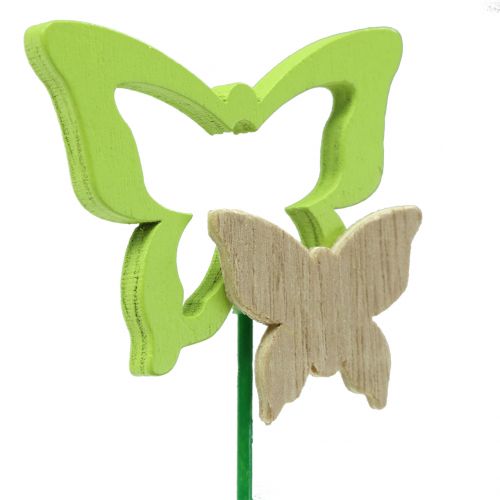 Floristik24 Wtyczka dekoracyjna motyl różne kolory wys. 24cm 24 szt