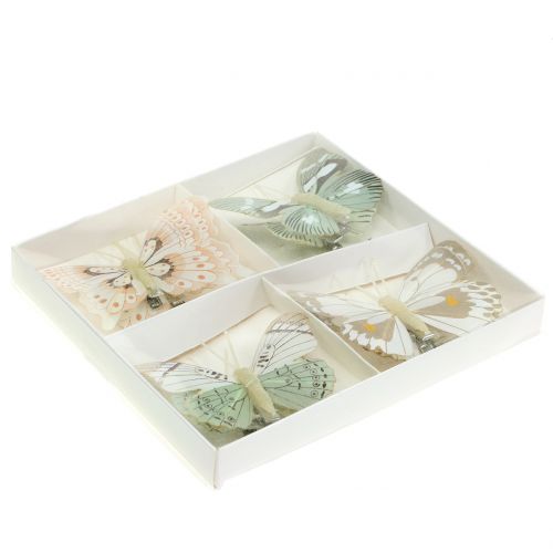 Floristik24 Motyl na klipsie 8cm 8szt
