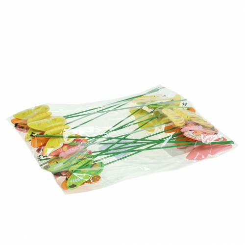 Produkt Wtyczka kwiatowa motylkowa, drewno różne 7,5cm 16 szt