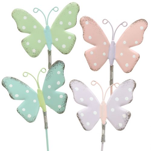 Floristik24 Zatyczka kwiatowa motyl pastelowa 24cm 12szt.