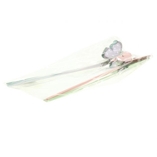 Floristik24 Zatyczka kwiatowa motyl pastelowa 24cm 12szt.