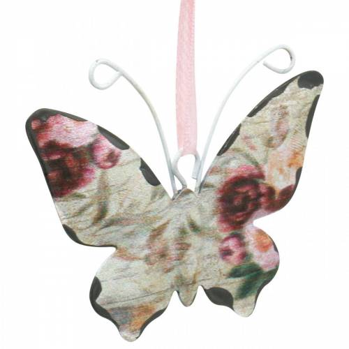 Floristik24 Motyl do zawieszania metalowego wieszaka dekoracyjnego 7cm ozdoba wiosenna 12szt