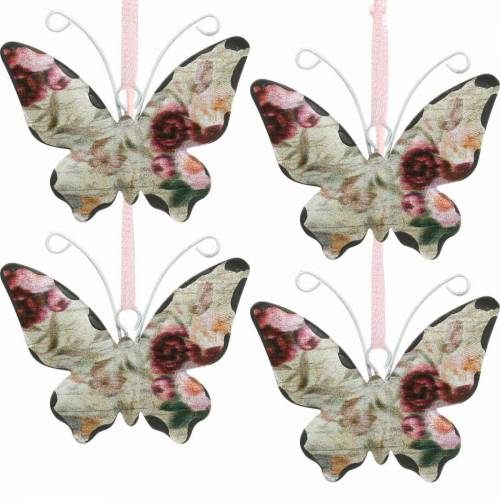 Floristik24 Motyl do zawieszania metalowego wieszaka dekoracyjnego 7cm ozdoba wiosenna 12szt