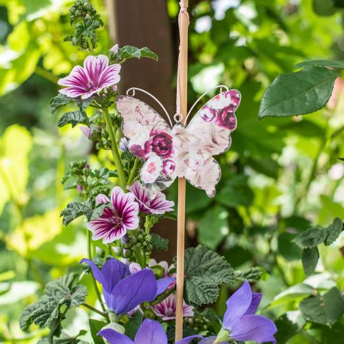 Floristik24 Motyl do zawieszania wieszak metalowy deco 9cm dekoracja wiosenna 6szt