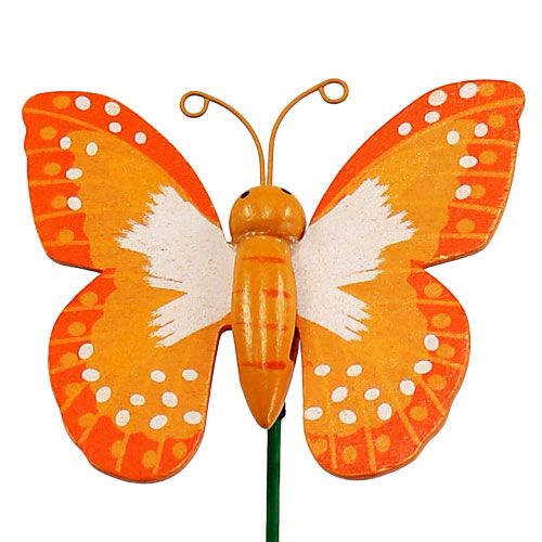 Produkt Korek dekoracyjny motyl pomarańczowy 6,5cm 24szt.
