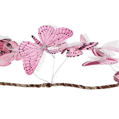 Produkt Butterfly Garland Pink 154cm