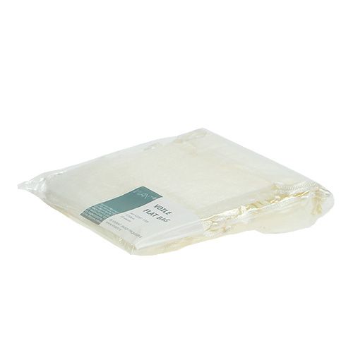 Floristik24 Torebka na biżuterię z kremu z organzy 12x9cm 10szt