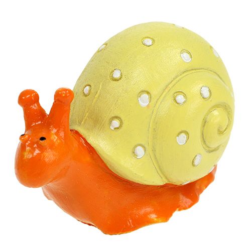 Floristik24 Ślimaki z klejem w kropki pomarańczowy, żółty 6cm 12szt.