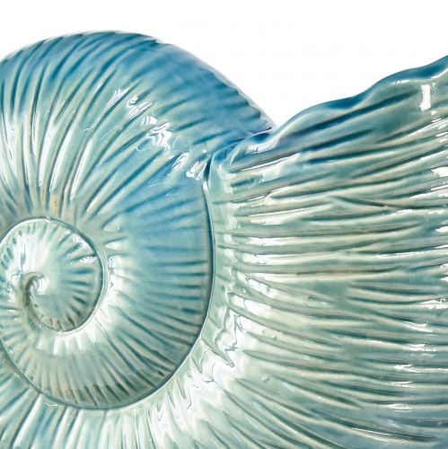 Floristik24 Ślimak wazon dekoracyjny wazon na kwiaty niebieski ceramiczny L18cm