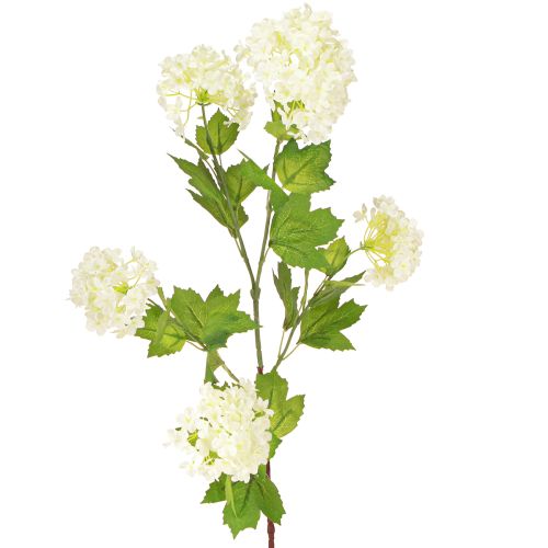 Produkt Sztuczna gałązka kaliny Snowball Białe kwiaty D90cm
