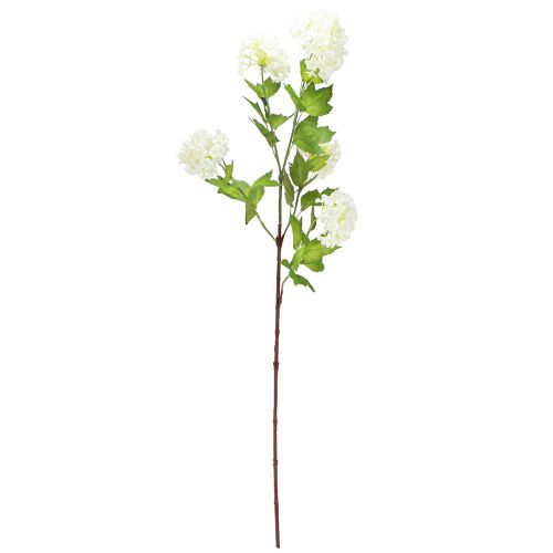 Produkt Sztuczna gałązka kaliny Snowball Białe kwiaty D90cm