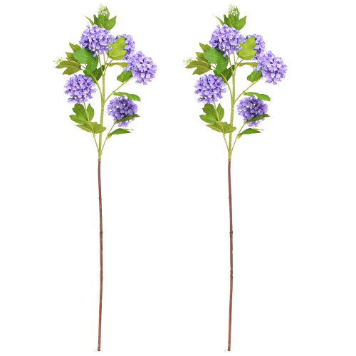 Produkt Sztuczne kwiaty w kształcie śnieżki fioletowy kwiat 5 baldachimów L78cm 2szt