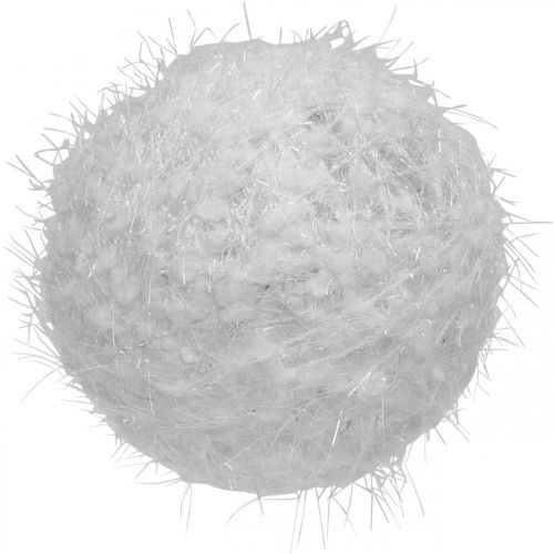 Floristik24 Snowball dekoracja zimowa kula dekoracyjna biała wełna Ø10cm 4szt