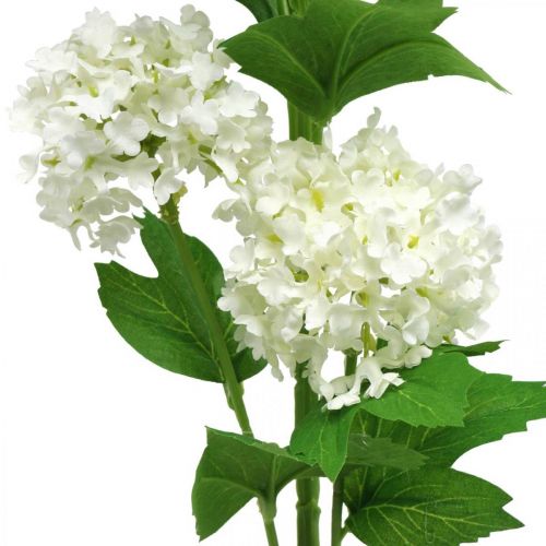 Produkt Gałąź śnieżki Sztuczna roślina Kwiat jedwabiu Biały Ø6,5 cm L78 cm