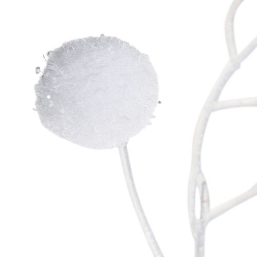 Floristik24 Girlanda śnieżkowa zimowa dekoracja biała brokatowa L125cm
