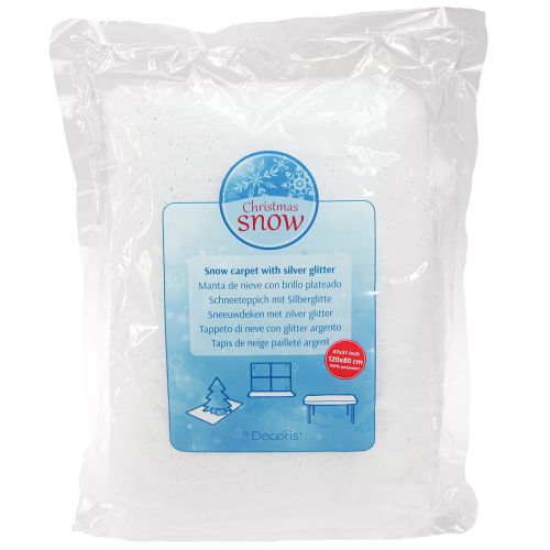 Produkt Koc śnieżny Mikowy dywan śnieżny ze srebrnym brokatem 120×80cm