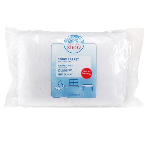 Produkt Pokrywa śnieżna w kolorze białym z brokatem w kolorze srebrnym 250cm x100cm