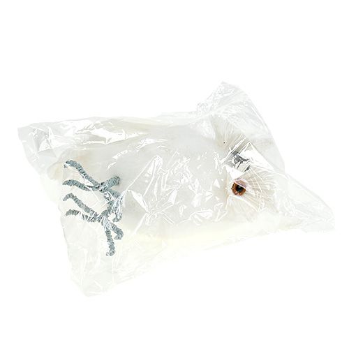 Floristik24 Śnieżna sowa biała 18cm