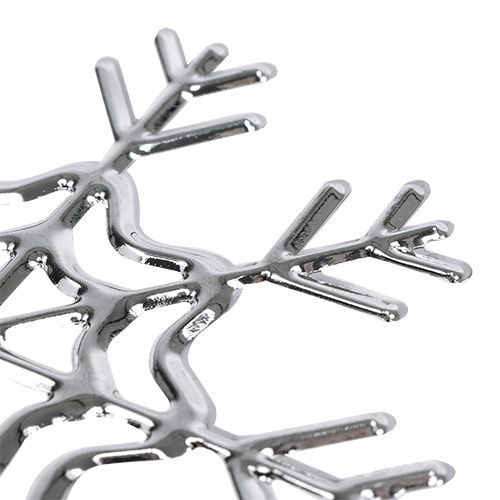 Floristik24 Śnieżynka srebrna 10cm 3szt