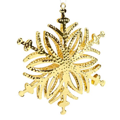 Floristik24 Śnieżynka metalowa złota 10cm 4szt
