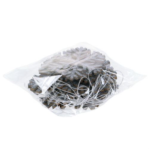 Produkt Płatek śniegu szary do zawieszenia Ø8cm - Ø12cm 9St