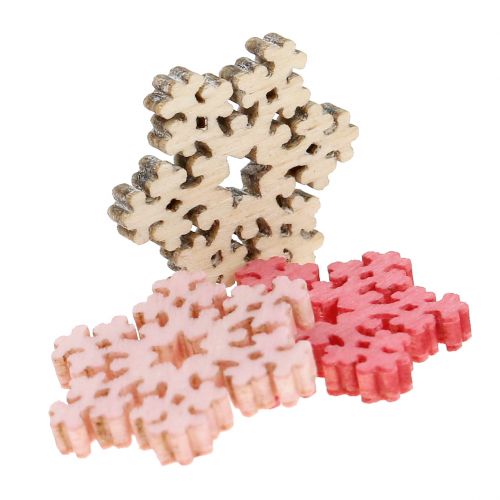Produkt Mieszanka płatków śniegu różowy, różowy, naturalny Ø2cm 144 szt