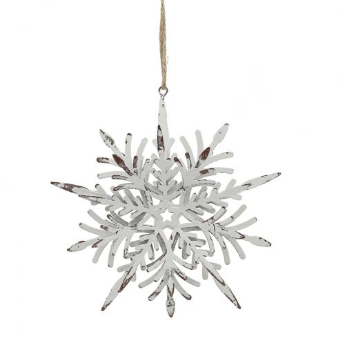 Floristik24 Płatek śniegu efekt 3D biały 16cm x 15,5cm 2szt