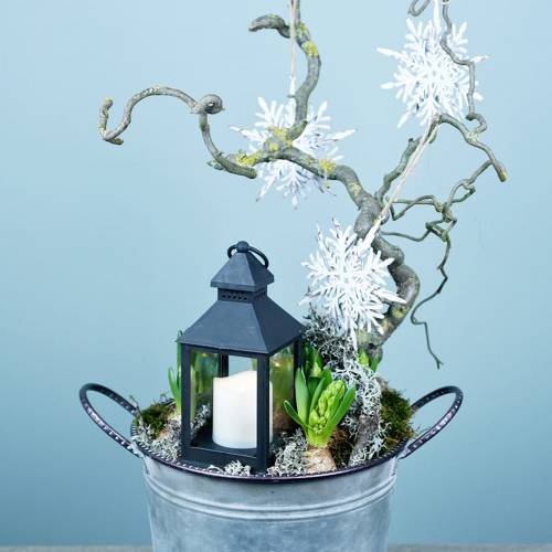 Floristik24 Płatek śniegu efekt 3D biały 16cm x 15,5cm 2szt
