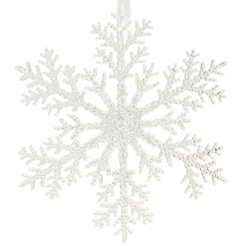 Floristik24 Dekoracja w kształcie płatka śniegu kryształ lodowy do zawieszenia 18×20cm 4szt