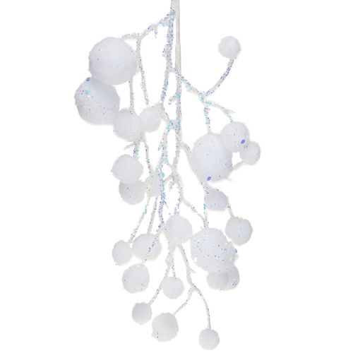 Floristik24 Gałązki ozdobne śnieżynki do powieszenia brokatu 30cm 2szt